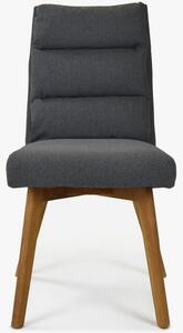 Pohodlná židle,Kampa - nohy dub, tmavě šedá