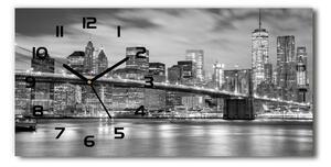 Skleněné hodiny na stěnu Manhattan New York pl_zsp_60x30_f_100331222