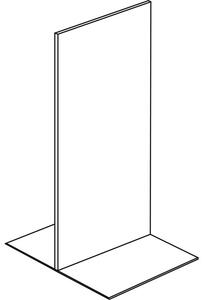 Prodejní regál oboustranný, plné stěny, 2200 x 1000 x 900 mm, základní, bílá
