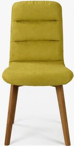 Pohodlná židle, žlutá látka - dubové nohy Orlando