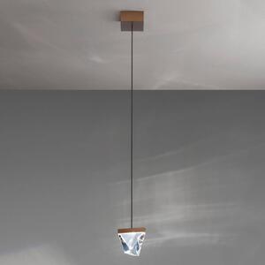 Fabbian Tripla LED závěsné světlo křišťál bronz