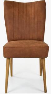 Elegantní židle valencia - kulaté nohy dub, koňaková