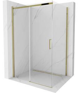 Mexen Omega sprchový kout 100x70cm, 8mm sklo, zlatý profil-čiré sklo, 825-100-070-50-00