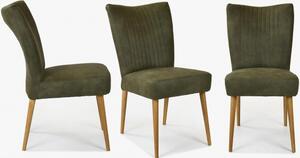 Elegantní židle valencia - kulaté nohy dub, olivová