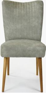 Elegantní židle valencia - kulaté nohy dub, šedá mátové