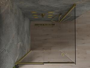 Mexen Omega rozsouvací sprchový kout 100 x 100 cm, Průhledné, Zlatá