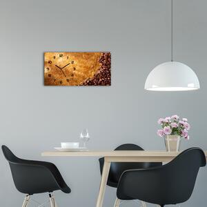 Moderní skleněné hodiny na stěnu Zrnka kávy pl_zsp_60x30_f_102310086