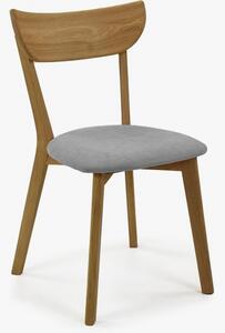 Moderní židle dub Eva, šedý sedák