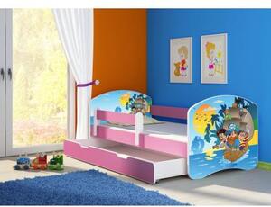 Dětská postel ACMA II BOX Růžová 160x80 + matrace zdarma, Barvy ACMA 07 - Rúžová Víla