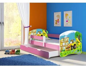 Dětská postel ACMA II BOX Růžová 140x70 + matrace zdarma, Barvy ACMA 19 - Superhrdina