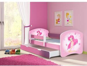 Dětská postel ACMA II BOX Růžová 160x80 + matrace zdarma, Barvy ACMA 07 - Rúžová Víla