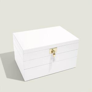 Stackers, Luxusní šperkovnice 3 v 1 Orchid White Leather | bílá 75457