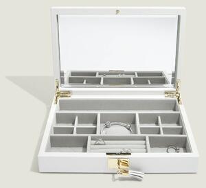 Stackers, Luxusní šperkovnice 3 v 1 Orchid White Leather | bílá 75457
