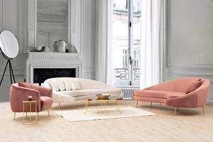 Designová 3-místná sedačka Zeena 255 cm růžová - pravá