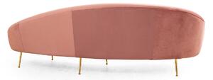 Designová 3-místná sedačka Zeena 255 cm růžová - levá