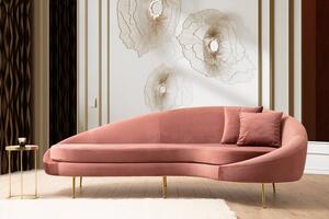 Designová 3-místná sedačka Zeena 255 cm růžová - pravá