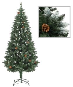 Umělý vánoční stromek s LED a šiškami 180 cm