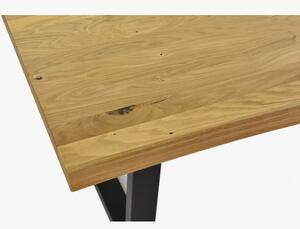 Luxusní dubový stůl Emma - kovové nohy 160 x 90 cm