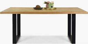 Luxusní dubový stůl Emma - kovové nohy 160 x 90 cm