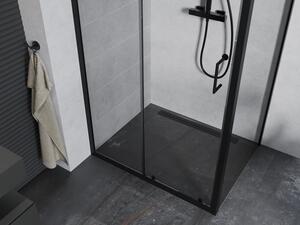 Mexen Apia rozsouvací sprchový kout 90 x 70 cm, Průhledné, Černá