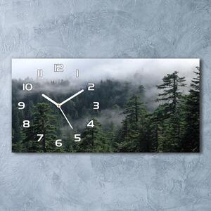 Moderní skleněné hodiny na stěnu Lesní mlha pl_zsp_60x30_f_103817714