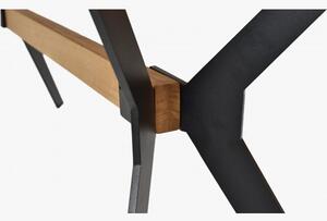 Jídelní stůl DUB masív, nohy kovové Delta 160 x 90 cm