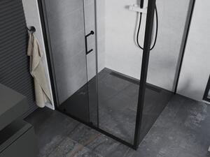 Mexen Apia rozsouvací sprchový kout 100 x 100 cm, Průhledné, Černá