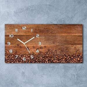 Moderní skleněné hodiny na stěnu Zrnka kávy pl_zsp_60x30_f_104485723