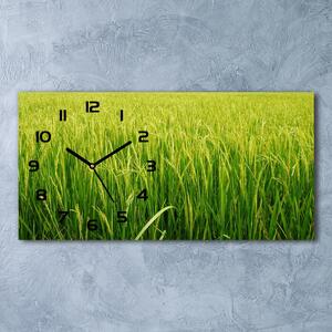 Moderní skleněné hodiny na stěnu Rýžové pole pl_zsp_60x30_f_104337572