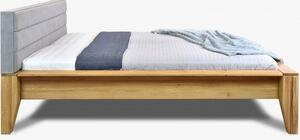Dubová postel masiv - čelo látkové, Torino 180 x 200 cm