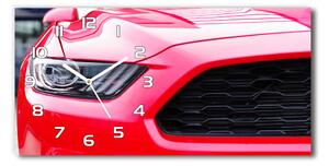 Skleněné hodiny na stěnu Červený Mustang pl_zsp_60x30_f_104676754