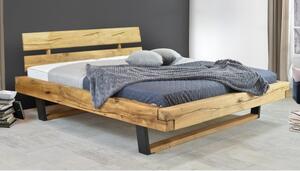 Moderní postel z masívu dub na nohách, Laura 160 x 200 cm