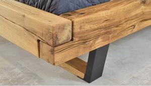 Moderní postel z masívu dub na nohách, Laura 180 x 200 cm