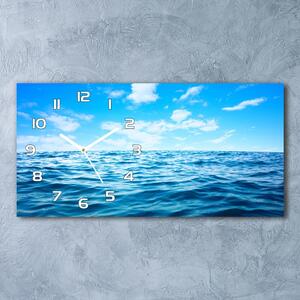 Moderní skleněné hodiny na stěnu Mořská voda pl_zsp_60x30_f_104561146