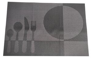 Praktické prostírání na stůl FOOD - 30x45 cm, černá