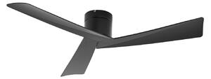 Stropní ventilátor Ventoro, černý, kov, Ø 132 cm – Lucande Lucande, Ventoro, Černá, Obývací pokoj, Kov, Moderní