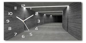 Skleněné hodiny na stěnu tiché Betonový tunel pl_zsp_60x30_f_10670062