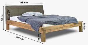 Dubová postel z masivu Adam 180 x 200 cm