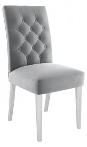 Čalouněná jídelní židle ST85, Barva: bílý polomatný, Potah: Magic Velvet 2217 Mirjan24 5903211142512