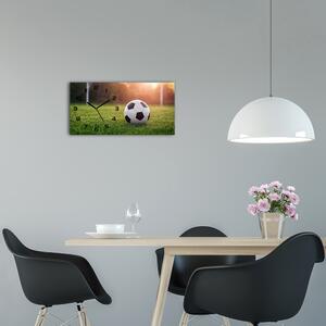 Moderní skleněné hodiny na stěnu Fotbal pl_zsp_60x30_f_110116373