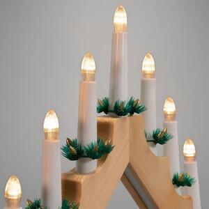 Nexos Vánoční svícen na baterie, 7 led světel, jehlan