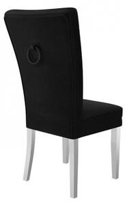 Čalouněná jídelní židle ST67 + klepadlo, Barva:: černá, Barva: černá, Potah: Magic Velvet 2217 Mirjan24 5903211143205