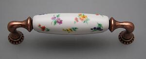ÚCHYTKA MOSAZ - PORCELÁN (BÍLÝ) 128mm - CUOBLV222