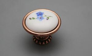KNOPKA MOSAZ - PORCELÁN (BÍLÝ) Ø 35mm CUNARU137