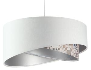 BPS koncept Závěsné svítidlo GALAXY imitace obkladu, 1xE27, ø 50 cm Barva: Bílá-stříbrná