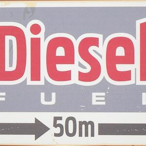 Kovová cedule Diesel Fuel