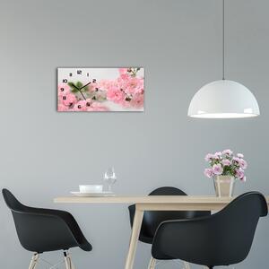 Moderní skleněné hodiny na stěnu Divoké růže pl_zsp_60x30_f_113333755