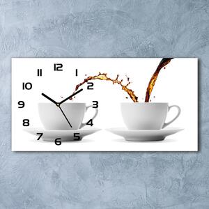 Skleněné hodiny na stěnu Tekoucí káva pl_zsp_60x30_f_113588261