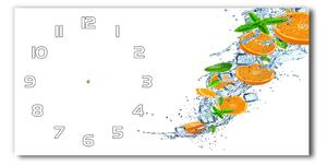 Moderní skleněné hodiny na stěnu Pomeranče pl_zsp_60x30_f_114418756