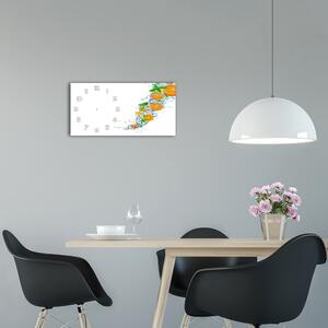 Moderní skleněné hodiny na stěnu Pomeranče pl_zsp_60x30_f_114418756